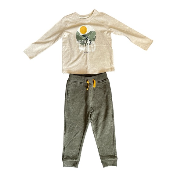 Eddie Bauer two piece t-shirt and matching joggers, size 2T - Picture 1 of 4